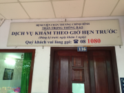 Lịch khám, giờ thăm bệnh nhân tại Bệnh viện Chấn thương Chỉnh hình