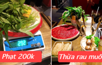 Ăn buffet bị phạt 200k vì thừa bó rau muống, thực khách đăng bài tố: Tôm thịt cá không có, còn rau bắt dùng hết nghĩ có ức không?