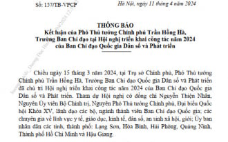 Kết luận của Phó Thủ tướng Trần Hồng Hà tại Hội nghị triển khai công tác năm 2024 BCĐQG Dân số và Phát triển