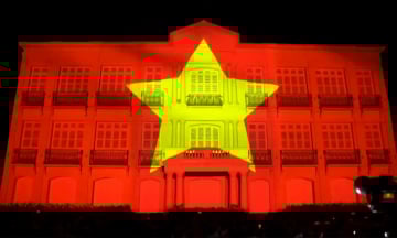 Đà Nẵng rực rỡ với màn trình chiếu 3D Mapping trên tòa nhà lịch sử