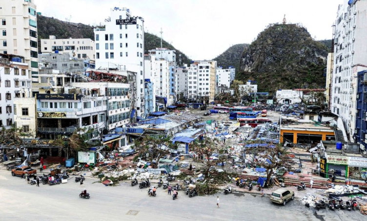 Cảnh hoang tàn trên đảo du lịch Cát Bà sau siêu bão Yagi