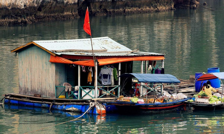 Làng chài Cống Đầm: Ngôi làng cổ kính giữa vịnh Hạ Long