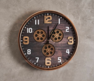 Đồng hồ treo tường phong cách cổ điển 3 bánh răng tròn D45cm DH00338