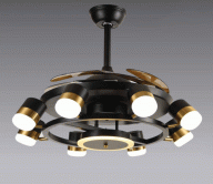 Quạt trần đèn trang trí giấu cánh phong cách hiện đại QD-2161