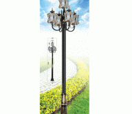 Cột đèn trang trí sân vườn tầm cao tân cổ điển màu đen NVT 885