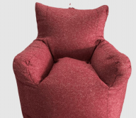 Combo bọc ghế lười hạt xốp màu đỏ hoa văn cỡ 70x70cm