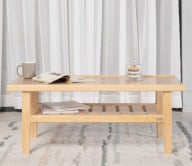 Bàn trà gỗ cao su - Bàn sofa gỗ công nghiệp hình chữ nhật MOHO VLINE 501