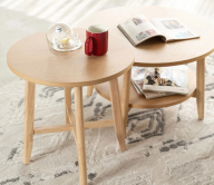 Bộ 2 bàn trà sofa tròn - Bàn trà gỗ MOHO OSLO 901