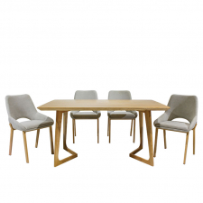 Bộ bàn ăn 4 ghế bọc vải CrescentS