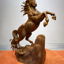 Tượng ngựa gỗ phong thủy - Nhất mã gỗ cẩm 