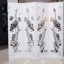 Vách ngăn gỗ nhựa Composite hình hoa Sen cổ truyền mã GBV-108