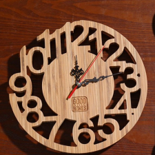 Đồng hồ treo tường gỗ tre tự nhiên hình chữ số ROCHELLIO-S