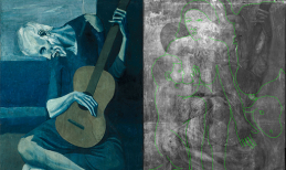 Tranh sơn dầu Nhạc công guitar già và 'Thời kỳ xanh' của Pablo Picasso