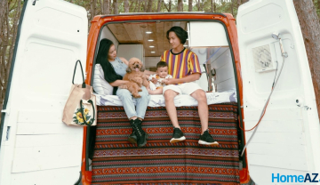 Mê xê dịch, cặp vợ chồng 9X cải tạo xe Ford Transit 2005 thành nhà di động đưa con đi khắp Việt Nam!