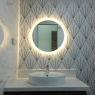 Gương đèn LED phòng tắm cao cấp hình tròn viền gương phun cát mã G53