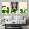 Bộ tranh treo tường Phật Giáo và hoa sen trang trí nội thất mã PG1363