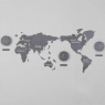 Đồng hồ treo tường Bản đồ thế giới 3 đồng hồ ghi DH00223