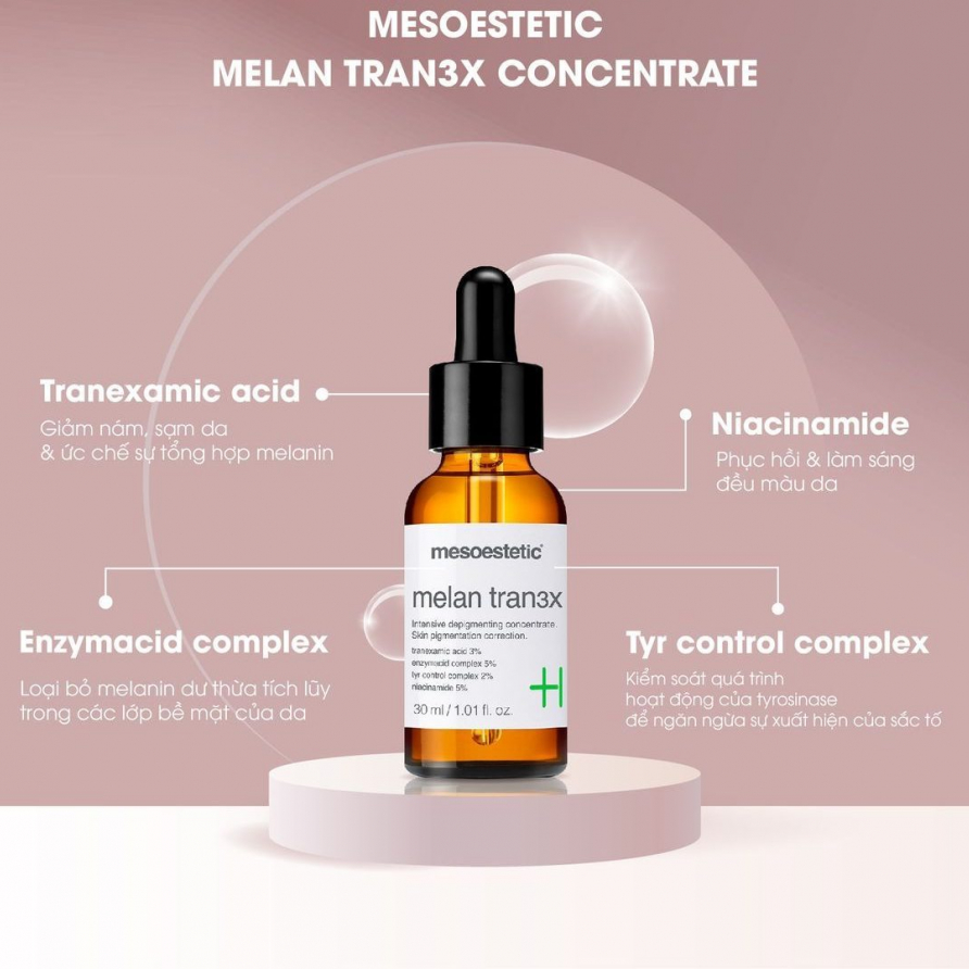 Tinh chất trị nám tàn nhang Melan Tran3x Concentrate