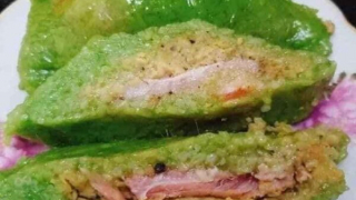 Độc đáo món bánh tày “trăng xanh” ở Quảng Trị