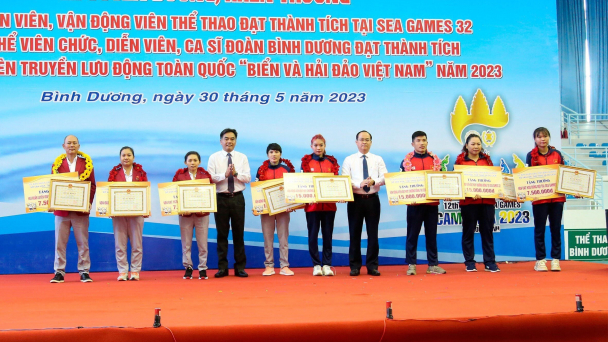 Bình Dương: Tuyên dương, khen thưởng HLV, VĐV thể thao đạt thành tích tại Sea Games 32