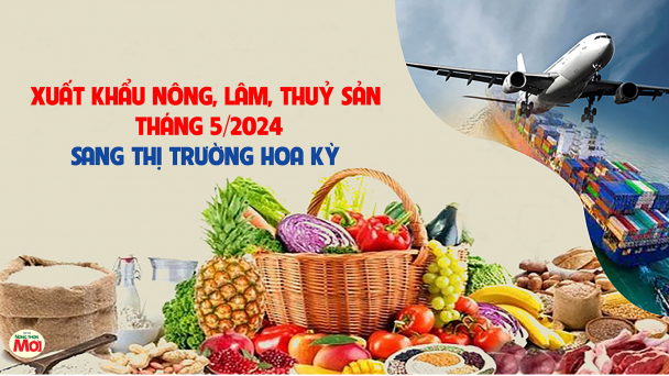 Xuất khẩu nông, lâm, thủy sản tháng 5 năm 2024 sang thị trường Hoa Kỳ