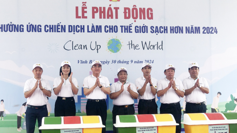 Hội Nông dân Việt Nam tổ chức lễ phát động Quốc gia hưởng ứng chiến dịch “Làm cho Thế giới sạch hơn” năm 2024