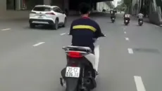 CSGT Hà Nội xử phạt thanh niên đi SH đủ ‘combo’ vi phạm TTATGT