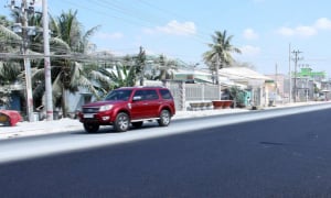 Phân luồng giao thông phục vụ thi công cầu Rạch Tràm