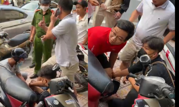 Giảng viên Trường đại học An ninh nhân dân lao ô tô chặn xe, truy đuổi bắt tên cướp giật