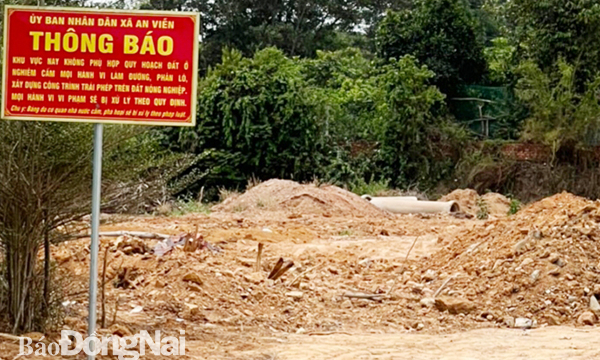 Phát hiện hơn 100 trường hợp vi phạm về đất đai tại H.Trảng Bom