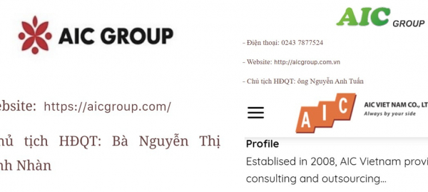 Bị hiểu nhầm là doanh nghiệp của bà Nguyễn Thị Thanh Nhàn, một doanh nghiệp có tên AIC Group lên tiếng thanh minh