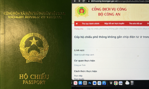 Bắt đầu cấp hộ chiếu phổ thông qua cổng dịch vụ công Quốc gia