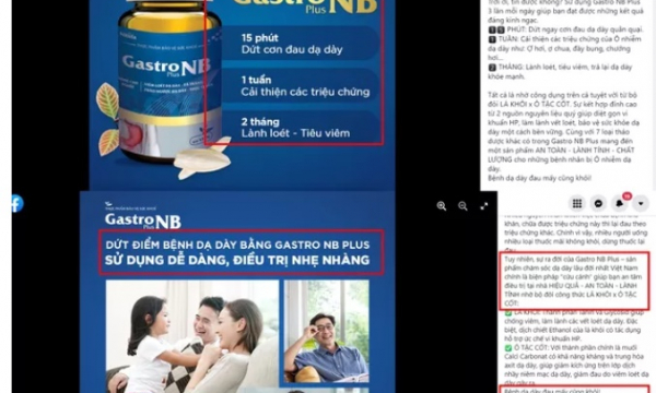 TPBVSK Gastro NB của Dược phẩm Ninh Bình được 'nổ' như thần dược, quảng cáo thiếu 2 quần đảo Trường Sa - Hoàng Sa