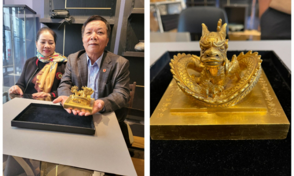 Một doanh nhân Bắc Ninh mua Ấn vàng 'Hoàng đế Chi Bảo' với giá hơn 6 triệu euro