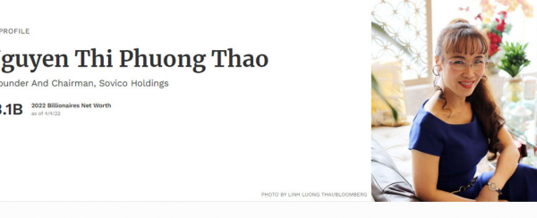 Forbes dừng cập nhật tài sản tỷ phú USD với bà Nguyễn Thị Phương Thảo