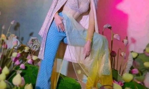 Hoa hậu Ngọc Châu bị chỉ trích vì mặc áo dài xuyên thấu