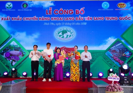 Công bố xuất khẩu chuyến hàng khoai lang đầu tiên của Việt Nam sang Trung Quốc