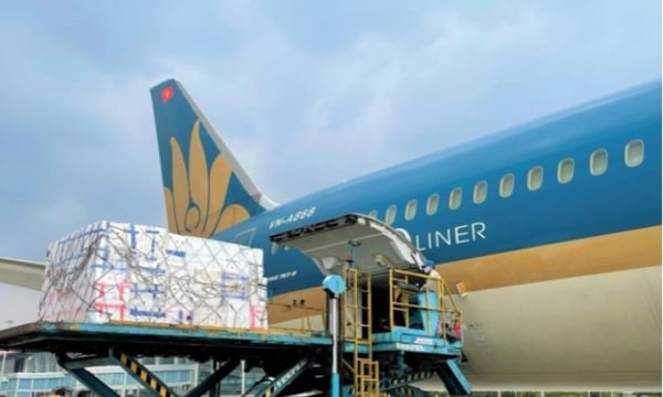 Gần 90 tấn quả vải 'cưỡi' máy bay Vietnam Airlines đi xuất khẩu