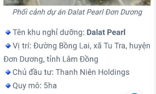 Công an TP. Hồ Chí Minh đề nghị cung cấp thông tin Dự án “Khu biệt thự nghỉ dưỡng Đà Lạt Pearl”