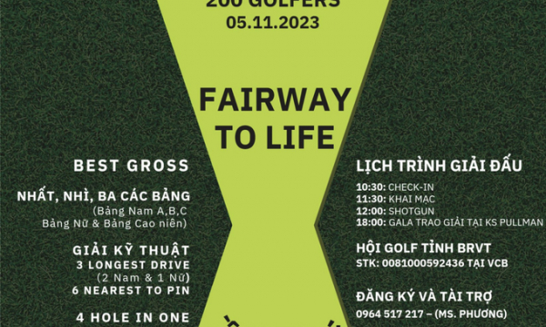 Giải golf Fairway to Life lần thứ 17 hướng tới công tác từ thiện