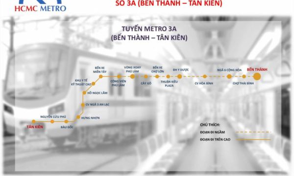 TPHCM muốn xây tuyến metro Bến Thành - Tân Kiên gần 68.000 tỉ đồng