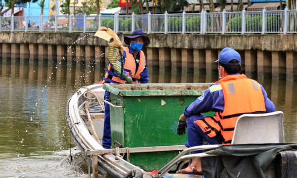 Nạo vét đoạn cuối cùng kênh Nhiêu Lộc - Thị Nghè