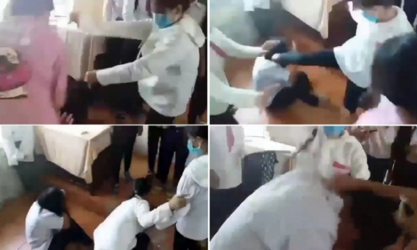 Nhóm nữ sinh đánh bạn, quay clip đăng lên Facebook