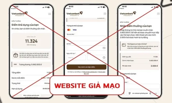 Vietcombank cảnh báo khẩn thủ đoạn giả mạo SMS đổi điểm thưởng