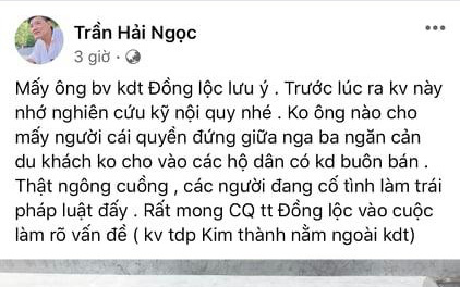 Đề nghị xử phạt người đăng tin xúc phạm đến cán bộ Khu di tích Ngã ba Đồng Lộc