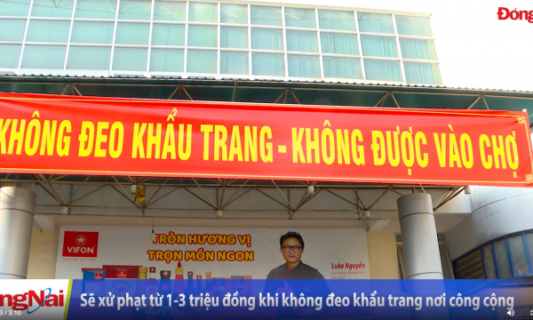 Sẽ xử phạt từ 1-3 triệu đồng khi không đeo khẩu trang nơi công cộng