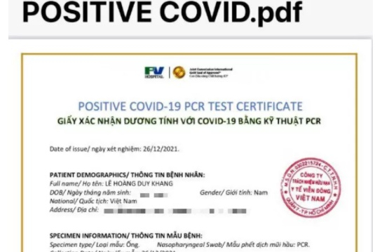 Bệnh viện FV lên tiếng về thông tin 'ca Covid-19 đầu tiên mang biến thể Omicron ở TP HCM'