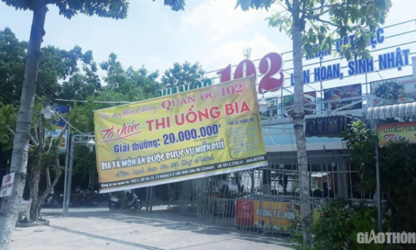 Kiên Giang: Quán nhậu ngang nhiên tổ chức “thi uống bia” giải nhất 20 triệu