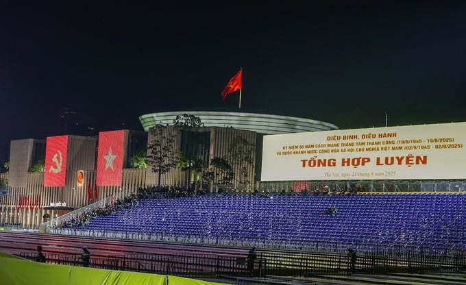 Chùm ảnh: Các lực lượng tổng hợp luyện diễu binh, diễu hành tại Quảng trường Ba Đình