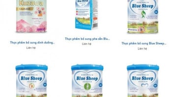 Tạm dừng lưu thông 13 sản phẩm dinh dưỡng của Công ty TNHH Blue Sheep